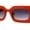 Orange Smoke, variant on Womens Mod Thick Plastic Minimal Sunglasses Tortoise Smoke