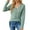 Olive Green, variant on WREESH Womens Fashion Henley Tops Solid Color Jacquards Knitting V-Neck Button Loose Long Sleeve T-Shirt Pullover Olive Green