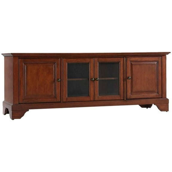 Pemberly Row 60" Low Profile TV Stand in Classic Cherry
