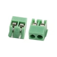 thumbnail image 2 of Unique Bargains 50Pcs AC300V 10A 2P 3.5mm Pitch Screw PCB Terminal Blocks Connector Green, 2 of 2