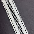 thumbnail image 6 of Scalloped Lace Trim Ribbon, 0.71" Width Polyester Mesh Lace for Sewing, Vintage Fabric Trim for DIY Crafts, Wedding Party Decor, 6 of 10