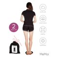 thumbnail image 6 of MeMoi Women's Nocturnal Notch Collar Cotton Blend Pajama Set - Womens - Female, Medium, Black Pink, 6 of 8