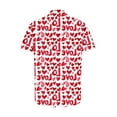 thumbnail image 4 of qucoqpe Valentine's Day Shirts for Men 2026 Spring Summer Fashion Heart Printed Turndown Neck Short Sleeve T-shirt Casual Loose Blouse Tee Tops, 4 of 5