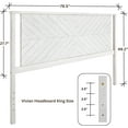 thumbnail image 3 of Vivian Headboard ONLY, Rustic & Scandinavian Style with Solid Acacia Wood, Easy Assembly, King, Rustic White, 3 of 6