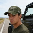thumbnail image 4 of LNZGNM Unisex Commemorative Hat, Distressed Adjustable Sun Hat, Still Not Dead Cap Hard to Kill Hat, Funny Saying Humorous Baseball Caps,Army Green, 4 of 5