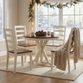 thumbnail image 5 of SAFAVIEH Shay 5-Piece Dining Set White / Natural, 5 of 16