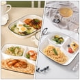 thumbnail image 4 of Ceramic Divided Serving Dish Compartment Dinner Plate Breakfast Food Holder Divided Tableware, 4 of 8