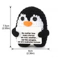 thumbnail image 2 of Stuffed Penguin Emotional Support Plush, Hand Crocheted Valentines Day Gift for Girlfriend Boyfriend, Cute Valentines Plush Toys, Long Distance Relationship Present for Couple, 2 of 2