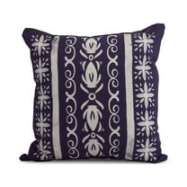 Simply Daisy, 26 x 26 Inch, Cuban Tile 2, Geometric Print Pillow, Purple