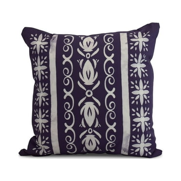 Simply Daisy, 26 x 26 Inch, Cuban Tile 2, Geometric Print Pillow, Purple