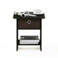 thumbnail image 5 of Furinno Dario End Table, Side Table, Storage Shelf with Bin Drawer, Black Espresso/Brown, 5 of 5