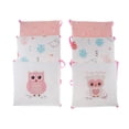 thumbnail image 4 of 6 Piezas Cuna Cojín Cama Infantil Cuna Protector Búho (Rosa) Sunnimix Cojín suave para cama infantil, 4 of 8