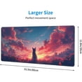 thumbnail image 2 of Gaming Mouse Pad Desk Pad,Extended Big Mouse Pad,31.5x11.8 Inch Long Computer Keyboard Mouse Mat Mousepad with 3mm Non-Slip Base and Stitched Edge for Gaming and Office\u2026 (Sunset Cat), 2 of 6