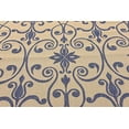 thumbnail image 5 of Unique Loom Botanical Collection Traditional Border Transitional Indoor and Outdoor Flatweave Square Rug, 6 Feet, Blue/Beige, 5 of 5