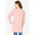 thumbnail image 3 of Roaman's Women's Plus Size Three-Quarter Sleeve Embellished Tunic, 3 of 6