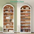 thumbnail image 3 of Tribesigns 8-Tier Arched Bookshelf, 78.7" Modern White Arched Bookcase with Storage Shelves for Living Room, Bedroom (White), 3 of 7