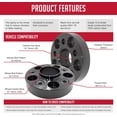 thumbnail image 4 of Wheel Accessories Parts 1 Pc Hub Centric Euro Wheel Spacer Adapter 20mm Thick 57.1mm Hub Adapts 5x100 Bolt Pattern to 5x112 Bolt Pattern Includes M14x1.5 Chrome Bolts Fits VW & Audi, 4 of 5