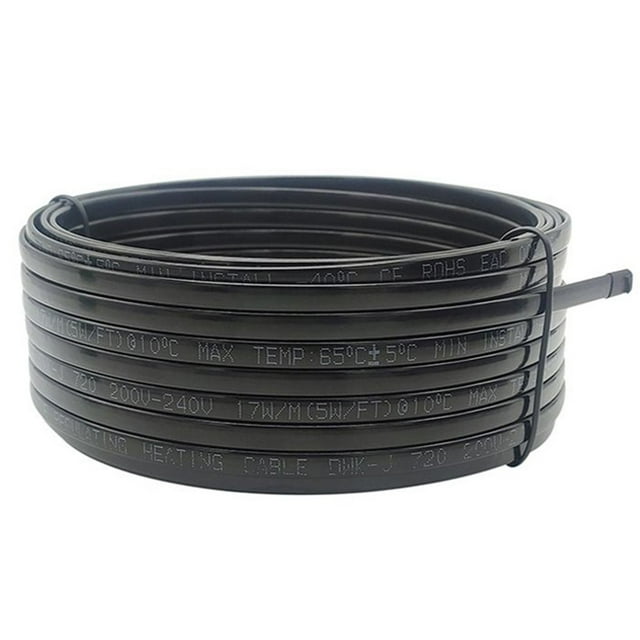 Self Regulating Heating Cable 220V 230V 240V – Flexible Energy Efficient And Suitable for Almost Any Pipe Material 5M