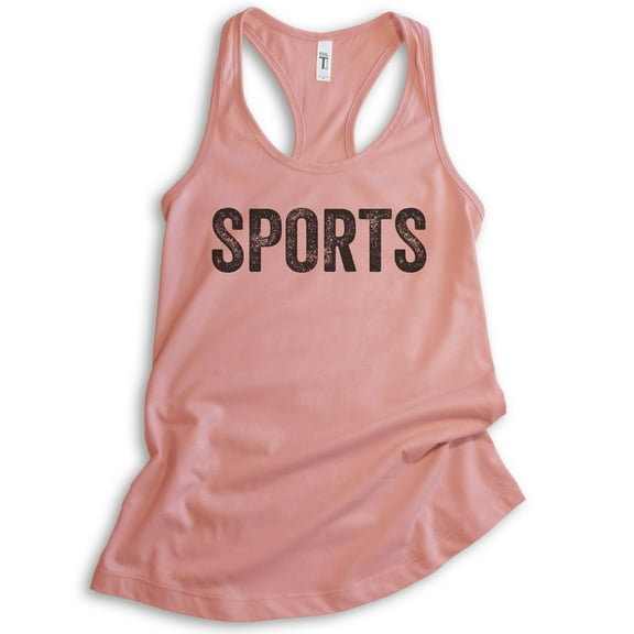 Sports Tank Top, Ladies Racerback Tank Top, Baseball Tank, Football Tank, Softball Tank, Desert Pink, Medium