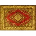 thumbnail image 1 of Ahgly Company Machine Washable Indoor Rectangle Medallion Yellow Traditional Area Rugs, 8' x 12', 1 of 4