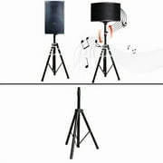Universal Portable Retractable Black Heavy Duty Tripod Surround Holder Pole Mount DJ PA Speaker Stand Support Bracket