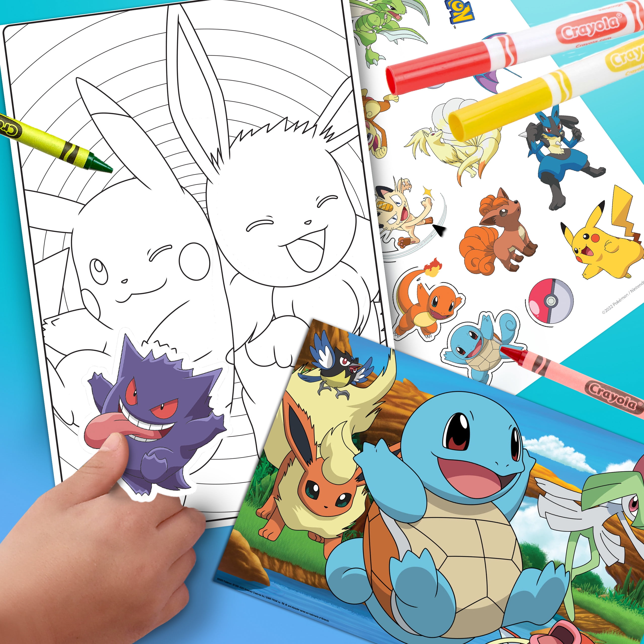 Crayola Pokémon Imagination Art Set (115pcs), Kids Art Kit, Includes  Pokemon Coloring Pages, Pokemon Gifts for Kids, Ages 5+