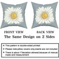 thumbnail image 3 of Spring Summer Pillow Covers 18X18 in Blue Daisy Floral Couch Pillow Cases Set of 2 Flower Bloom Farmhouse Throw Pillows Spring Decor for Room Bedroom Cushion Outdoor, 3 of 6