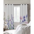 thumbnail image 4 of Watercolor Flowers Kitchen Curtains Spring Meadow Blooms Garden Lavender Cafe Short Curtains for Bathroom Blackout Window Curtain Small Window Treatment Drapes for Bedroom Living Room 52"x45"x2, 4 of 9