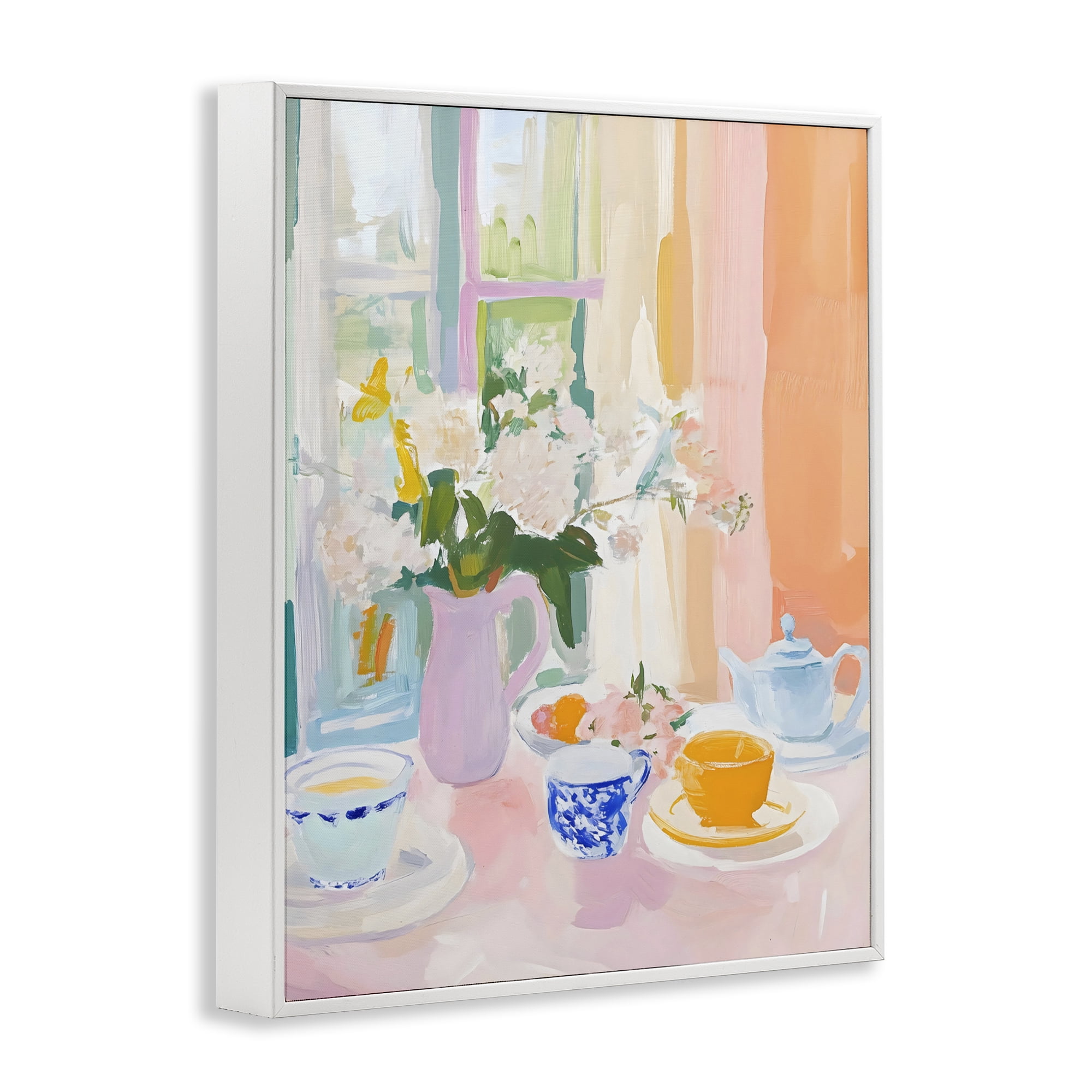 Stupell Industries Breakfast Still Life Abstraction White Framed Giclee Art, design by The Prints Vibe