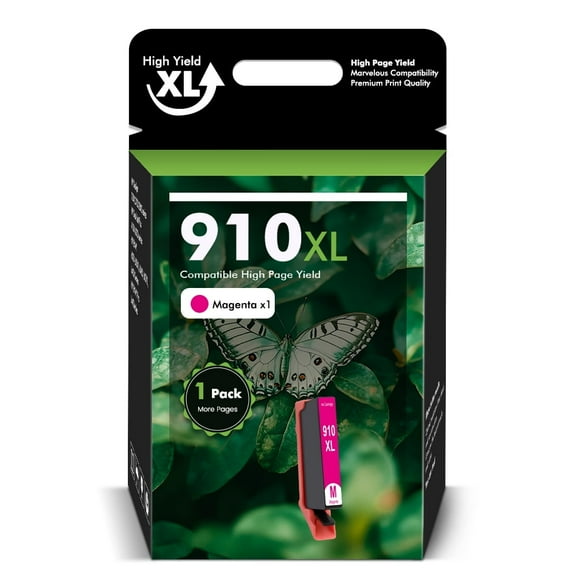 910XL Ink Cartridges Compatible for HP 910 910XL Combo Pack for OfficeJet Pro 8020 8025 8028 8035 8010 8022 8015 8018 Printer ( 1 x Meganta )