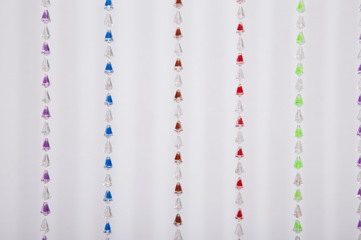 THY COLLECTIBLES Beautiful Home Decor Acrylic Beaded Curtain Door Screen Divider - Acrylic Rainbow Teardrop