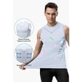 thumbnail image 5 of Migroa Mens Running Sport Tank Tops Gym Wicking Athletic Mesh Breathable Workout Sleeveless Shirts Base Layer Sports Workout Shirts for Basketball White 2XL, 5 of 5