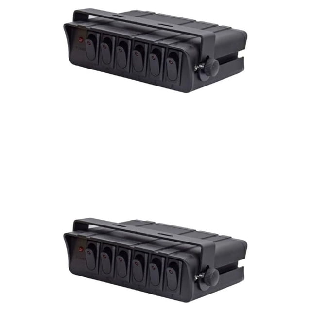 Maytalsory Convenient And Efficient LED Light Indicator Rocker Switch Panel Wide Range Red 2Set