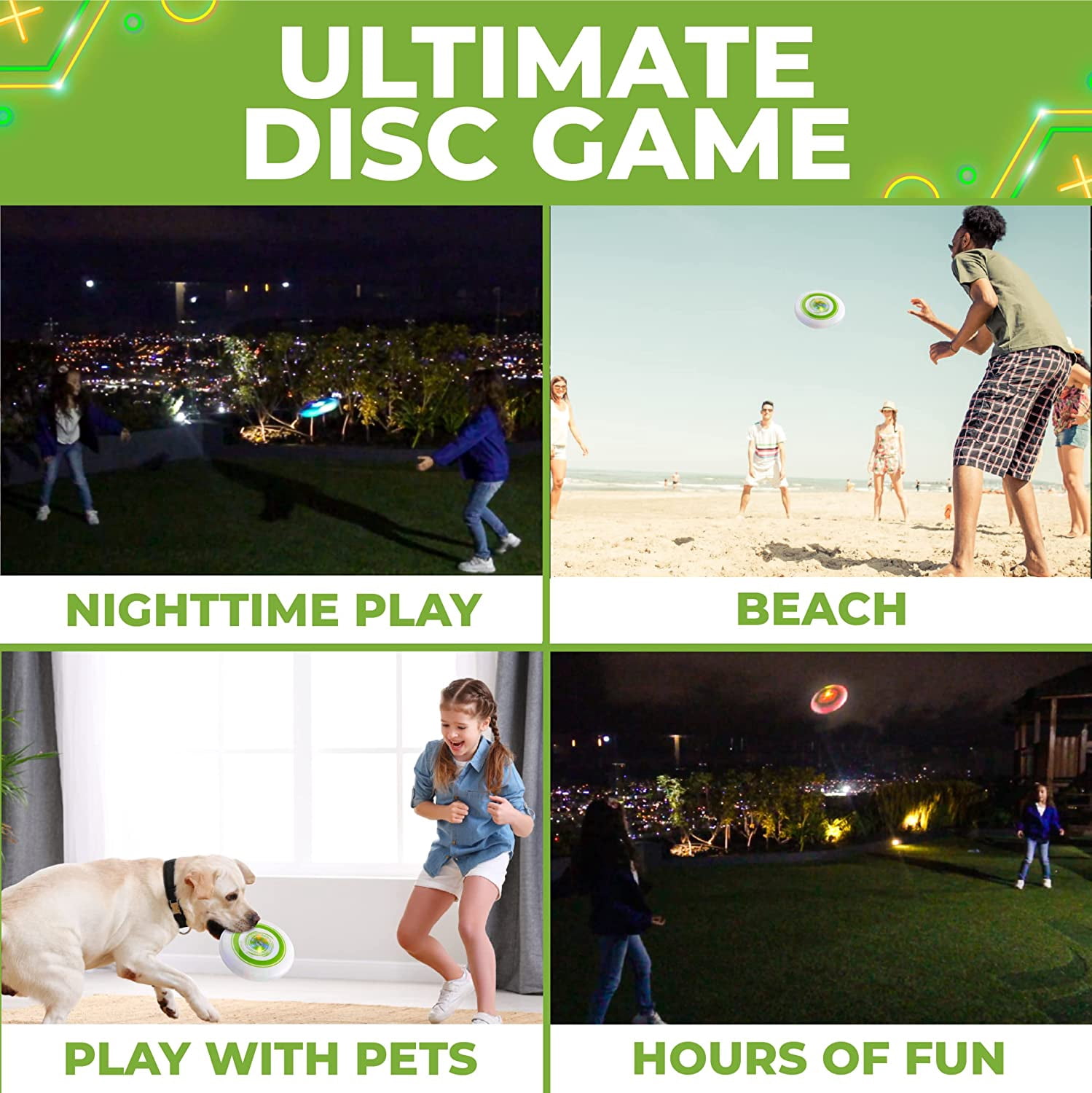 Toysery LED Fresbee. Glow in The Dark Light Up Fresbee for Adults and Kids | Outdoor Flying Disk | Fresbee disc