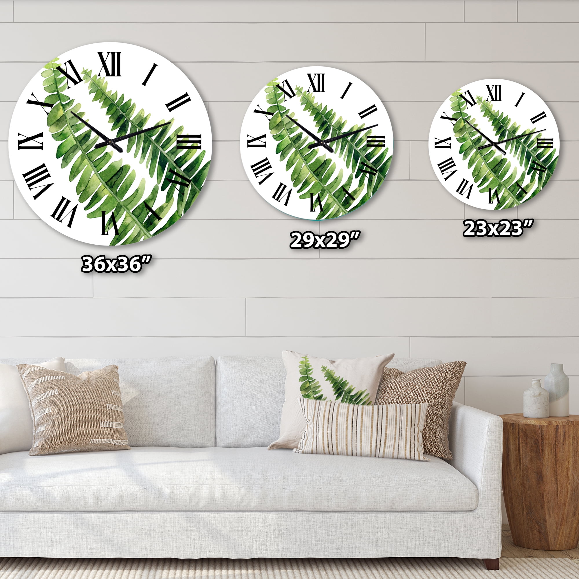 Designart 1 in Quartz Farmhouse Wall Clock