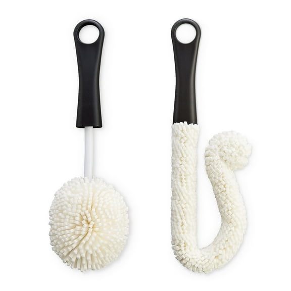 HIC Bar Soft Foam Glass Washing Brush, Non-Scratch Foam Tips