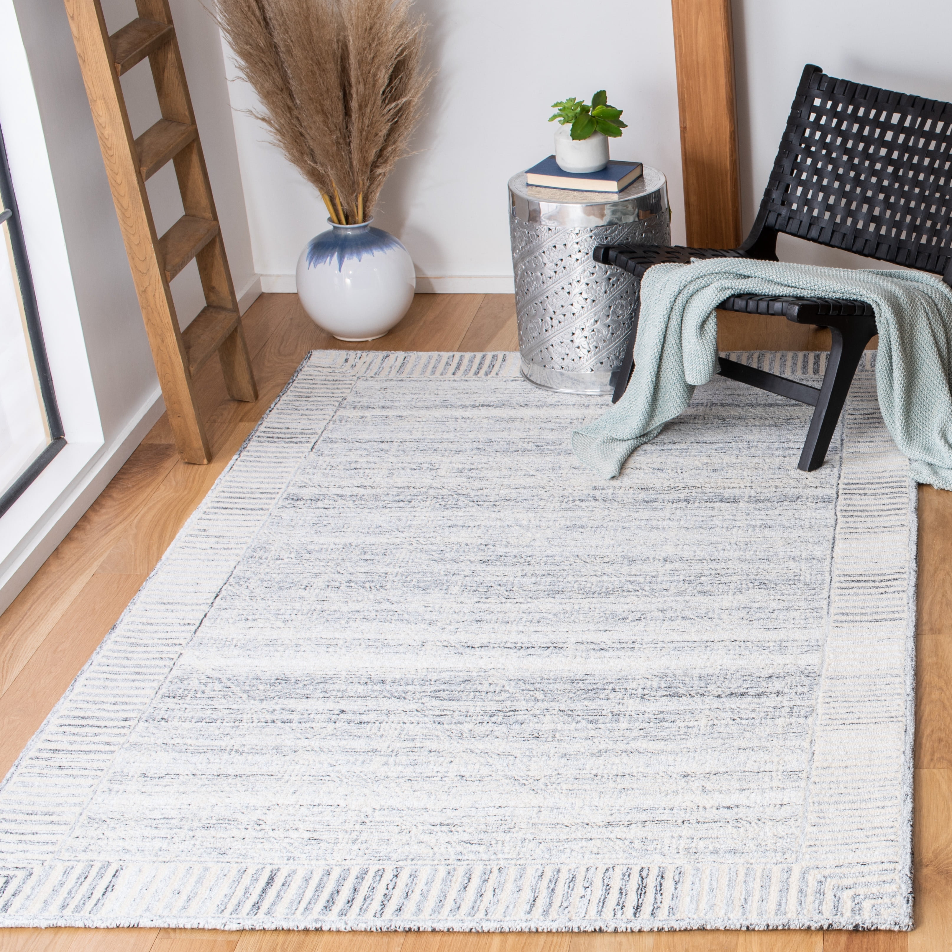 SAFAVIEH Roslyn Dacre Abstract Area Rug, Grey/Ivory, 3' x 5'