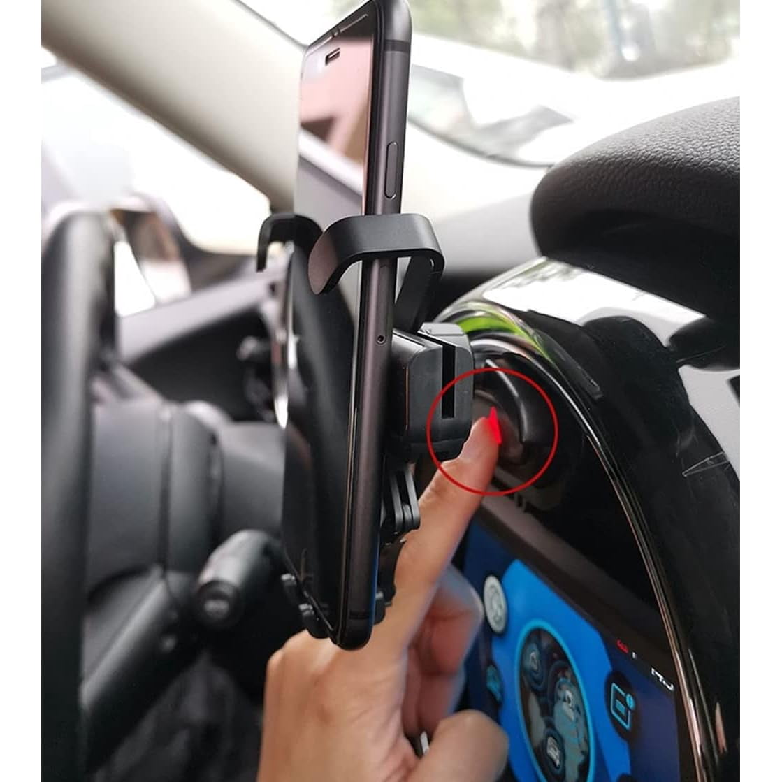 Dashboard Direct Clip-On Mount Phone Gravity Holder For 2015/2016-up Mini Cooper F55 F56 F60 (Won't Occupy Air Vent Opening)