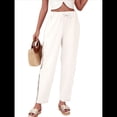 thumbnail image 2 of Pantalones de con Cordón Ajustable para Mujer, Pantalones de Playa de Verano con Cintura Elástica. XXL, 2 of 10