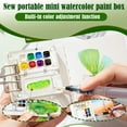 thumbnail image 2 of New Mini Watercolor Acrylic Paint Box Set- 8 /15 Grid Blank Book Pen, 2 of 8