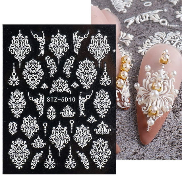 Fiudx Las Pegatinas de Uñas 5D Son Lo Mejor En Copolímeros, Materiales y Servicios, Uso Seguro, Autoadhesivos Reversibles y Fácil Aplicación, Regalos Navideños para Seres Queridos, Proyectos de Brico
