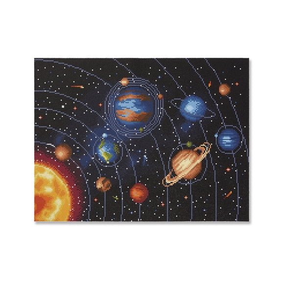 Solar System Painting Diamond Art Kit by Make Market – Full Drill with Gems & Tools - 16" x 20" Canvas - 6 Pack