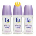 thumbnail image 1 of Fa Deodorant 1.7 Ounce Roll-on Whitening & Care, Antiperspirant for Women - 50ml (3 Pack), 1 of 6