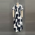 thumbnail image 6 of Lopecy-Sta Women’s Shirt Dress Geometric Print Button-Down Maxi Dress with Pockets and Slit for Casual Summer, 6 of 6