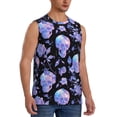 thumbnail image 2 of Balery flower Skull crystal Men's Sleeveless Muscle Shirts Workout Tank Top, Moisture Wicking, Odor Protection-XX-Large, 2 of 8