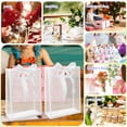 thumbnail image 4 of 20 Bolsas de Regalo de Plástico Transparente con Asas Troqueladas, Reutilizables, con Flores y Lazo ., 4 of 7