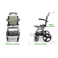 thumbnail image 4 of yuwell Lightweight Transport Wheelchair with HandBrakes,18 lbs Folding Transport Chair, 12 inch Wheels, 4 of 8