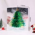 thumbnail image 4 of Dos piezas de tarjetas de felicitación navideñas tridimensionales Tarjetas de mensaje de regalo con bendición de árbol de Navidad de ensueño brillante, 4 of 5