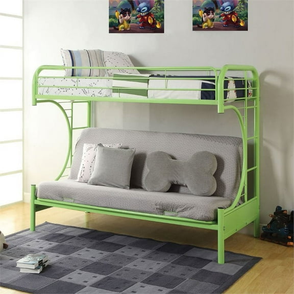 Bowery Hill Twin over Full Futon Bunk Bed in Green