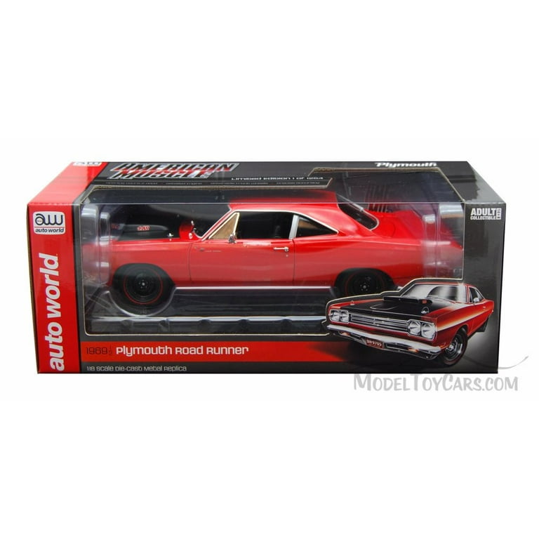 1969 Plymouth Roadrunner 1:18 ダイキャスト 1/18 1969 PLYMOUTH ROADRUNNER IN YELLOW BY ERTL / AMERICAN